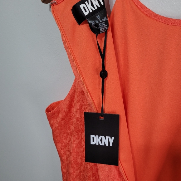 DKNY Orange Halter Style Dress Size 16 New With Tags - Picture 15 of 15